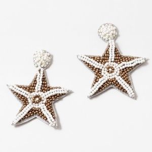 Beaded Star Fish Handmade Earrings